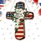 4th of July Hanging Door Sign Wooden Independence Day Decorations Patriotic Door Hanger American Rustic